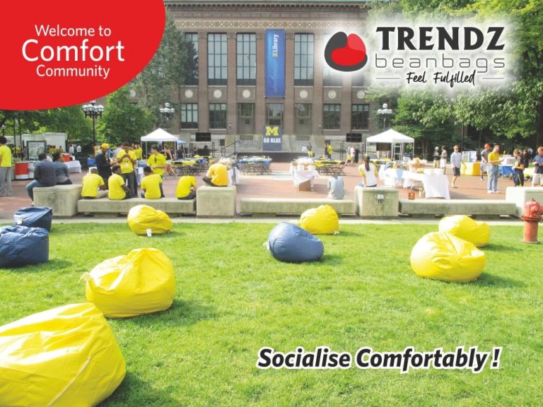 Socialise comfortably with bean bags