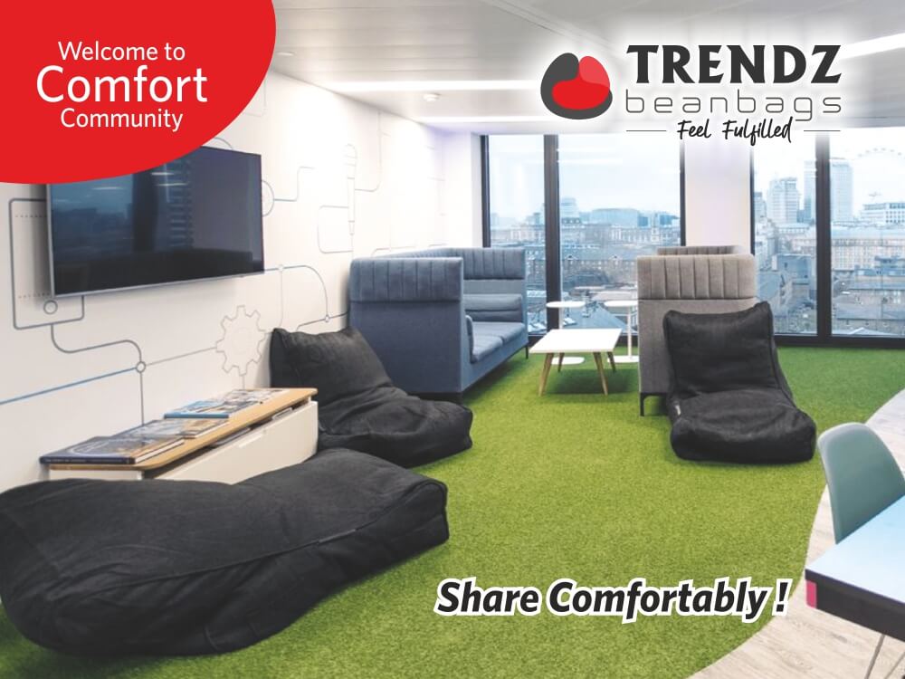 share comfortably with bean bags
